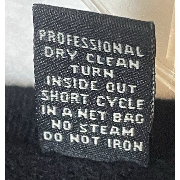 Valerie Stevens 2 Ply Cashmere Sweater Size M Black Purple Argyle Rhinestone Vtg - Picture 9 of 9